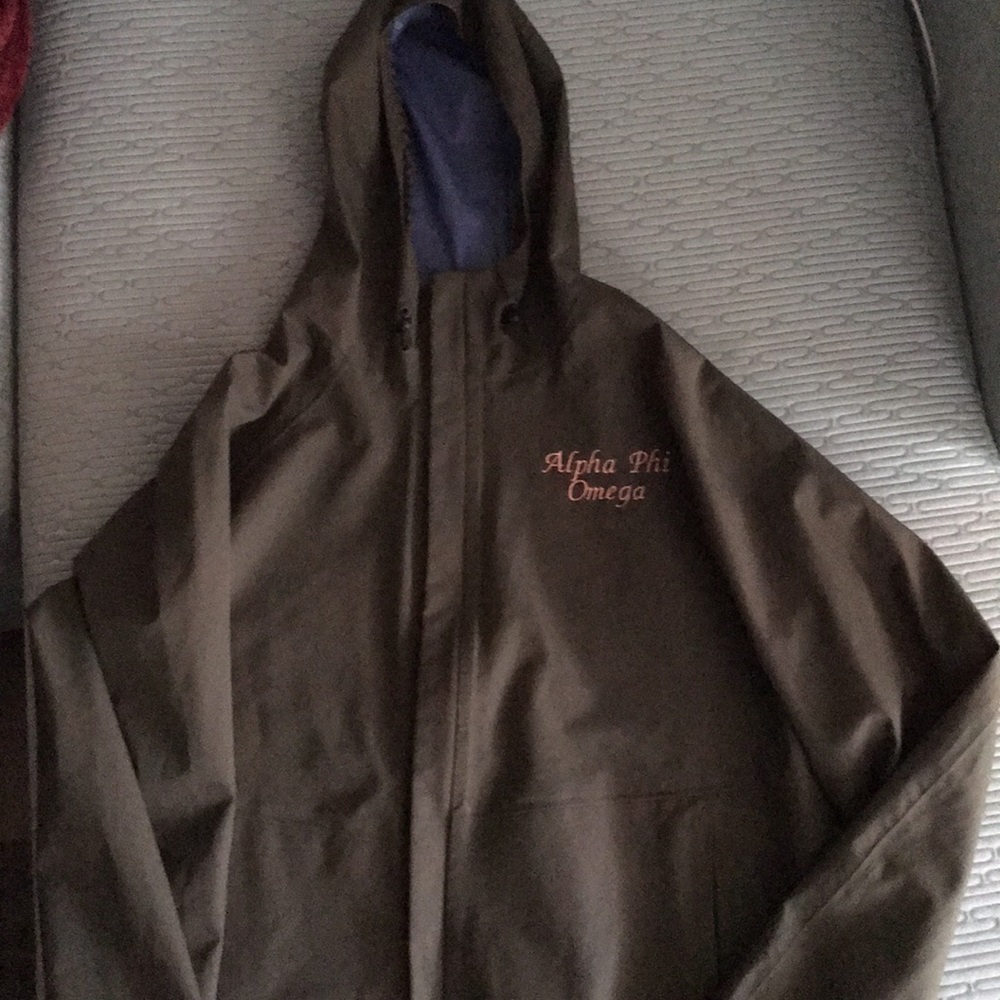 Alpha phi omega rain jacket